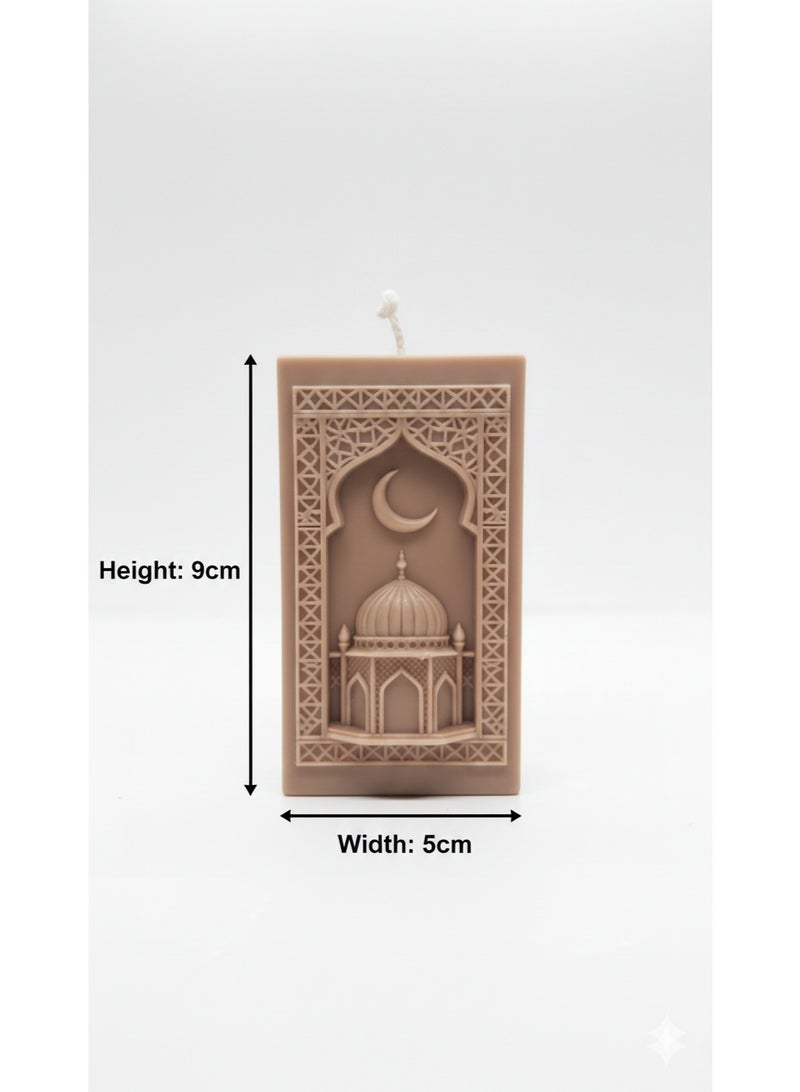 Serenity Candles شمعة رمضان سيرينيتي عود المحراب البنية – فتيل واحد (٧٧ جم) - Image 1